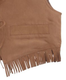 earth music&ecology スウェード調フリンジベスト