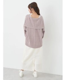 earth music&ecology ビッグカラーニットプルオーバー