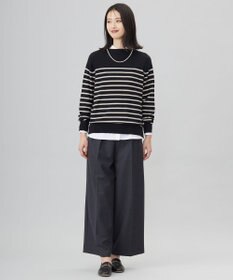 J.PRESS LADIES 【洗える】ANASTASIA milled ツータック ワイド パンツ