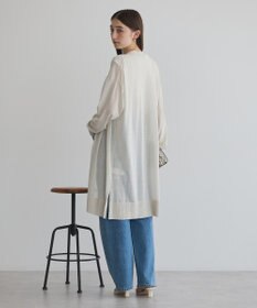 YECCA VECCA シアーニットロング丈カーディガン