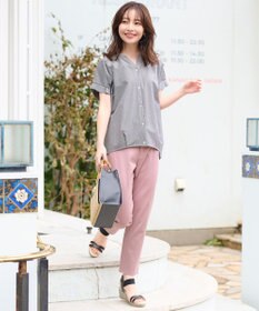 ANY SIS 【撥水】サテンストレッチビューティ パンツ