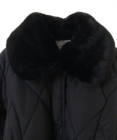 Green Parks ファー衿ダイヤキルト中綿コート