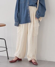 earth music&ecology 総レースカーゴパンツ