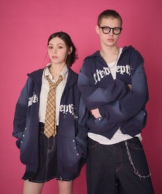 WEGO 【ユニセックス着用ITEM】グラフィックZIPパーカー