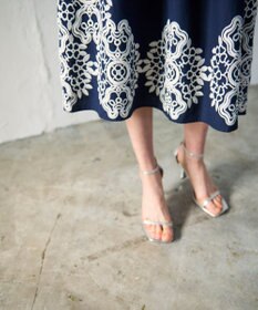 GRACE CONTINENTAL バイカラー刺繍コットンワンピース