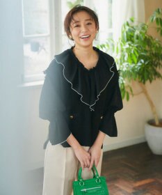 Feroux 【洗える】ツイードライクニット ベスト