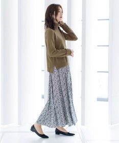 Tiaclasse 【洗える】もっちり柔らかいリブタートルプルオーバーニット