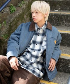 WEGO 【ユニセックス着用ITEM/MLサイズ展開】ワーカーズキルティングZIPジャケット