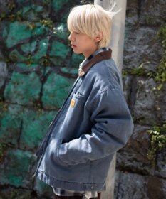 WEGO 【ユニセックス着用ITEM/MLサイズ展開】ワーカーズキルティングZIPジャケット