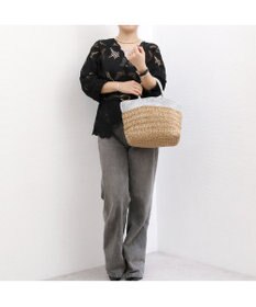 UNBILLION カシュカシュ cachecache / ラメ切替クロッシェトート カゴバッグ