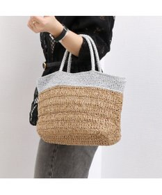 UNBILLION カシュカシュ cachecache / ラメ切替クロッシェトート カゴバッグ