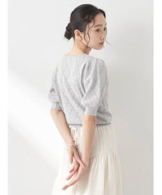 earth music&ecology アーガイルスカシパールニットプルオーバー