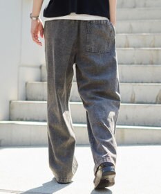 WEGO 【ユニセックス着用ITEM/ウエストゴム】ユルフィットデニムイージーパンツ