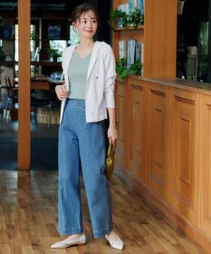 Tiaclasse L 【小倉優子さん着用】【洗える】サマーニットショートパーカー