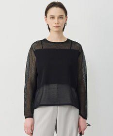 ICB L パネルパターンメッシュ ニットプルオーバー