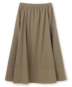 UNFILO L 【セットアップ着用可/ウエストゴム】FINE MOVE パンチング ドット スカート