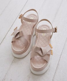 Maison de FLEUR リボンビジュースニーカーサンダル