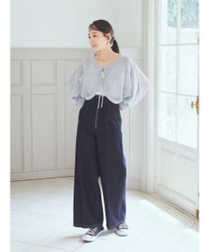 earth music&ecology リボンメッシュボレロ