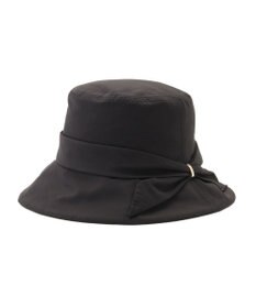 MOONBAT 【遮光100％・遮熱】FURLA(フルラ)リボン巻きダウン ハット 帽子 ロゴチャーム サイズ調整 撥水性