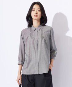 J.PRESS LADIES 【洗える】ウォッシャブルキュプラツイル ピンタック ブラウス