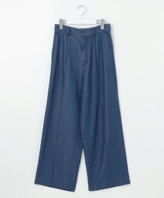 Feroux ベルト付き テンセルデニム ワイドパンツ