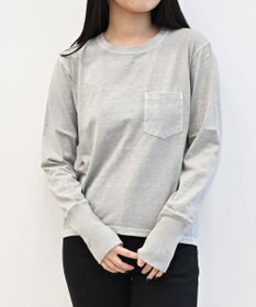 caqu caqu x good on long sleeve pocket tee リラックスフィットポケットTシャツ