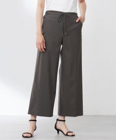 J.PRESS LADIES S 【洗える】セルロースリネンストレッチ イージー パンツ スレート系