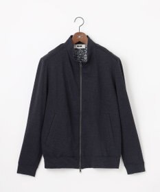 JOSEPH ABBOUD 【ジャージー/ストレッチ/軽量】トップメランジピケ スタンドジップアウター