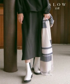 23区 【SLOW/セットアップ対応】マイクロエコフリース フレア スカート