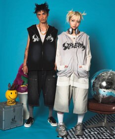 WEGO ノースリーブグラフィックZIPパーカー