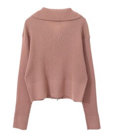 Green Parks 配色リブＺｉｐニットカーディガン