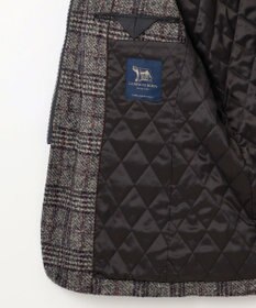 JOSEPH ABBOUD 【イタリア素材/軽量/中綿キルト裏地】スライバーチェックジャージー ジャケット