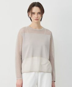 ICB L パネルパターンメッシュ ニットプルオーバー