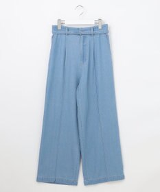 Feroux ベルト付き テンセルデニム ワイドパンツ