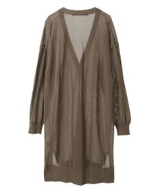 YECCA VECCA シアーニットロング丈カーディガン