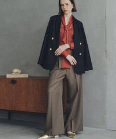 YECCA VECCA 【UVカット/接触冷感/洗える】ベルト付きイージーケアワイドパンツ