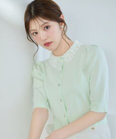 TOCCA 【鈴木ゆうかさん・chayさん着用】MOONLIT MUSE SHORTSLEEVE カーディガン グリーン系