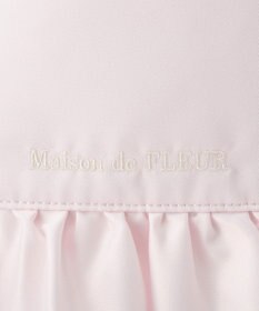 Maison de FLEUR サテンフロントフリルスクエアトートバッグ