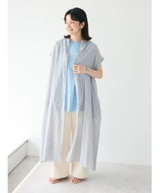 CRAFT STANDARD BOUTIQUE インド綿バンドカラーワンピース