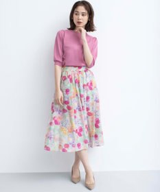 組曲 S 【UVケア・接触冷感】MINA 6分袖ニットプルオーバー