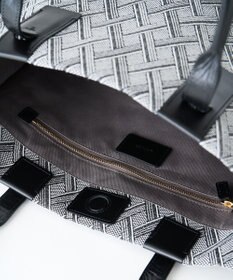 MIYABIYA  LAQUOH クロス柄ジャガードトートバッグ L