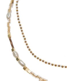 Green Parks ｅｖｅｒｙ　ｗａｌｋ．２点セットビーズＭＩＸネックレス