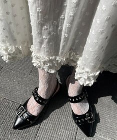 WEGO ハトメベルトポインテッドシューズ