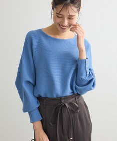 Green Parks もちやわ袖釦ドルマンニットプルオーバー