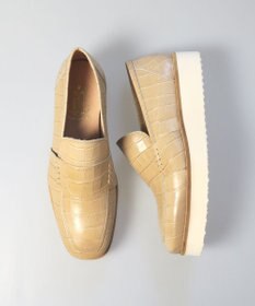 BONTRE 【BONTRE/ボントレ】スクエアトゥ厚底コインローファー/11051-OA