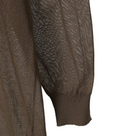 YECCA VECCA シアーニットロング丈カーディガン