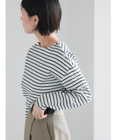 Te chichi ショルダー釦ボーダーカットソー