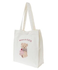 Maison de FLEUR ベア刺繍スクエアトートバッグ