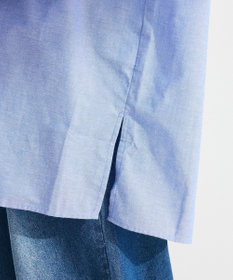 Green Parks 綿麻混Ｖネックオーバーサイズシャツ