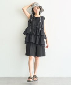 earth music&ecology 【セットアップ対応】ウエストリボンバミューダパンツ